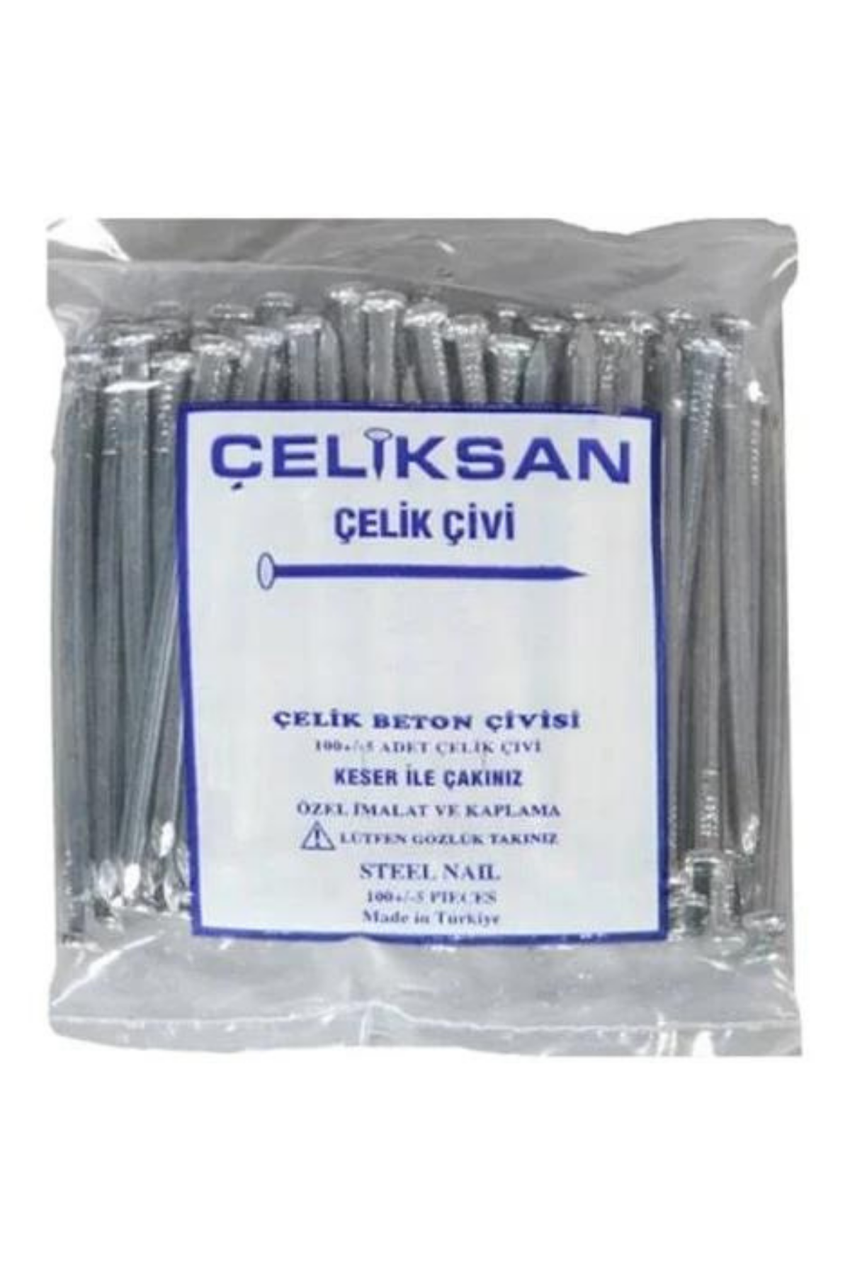 ÇELİKSAN BETON ÇİVİSİ BEYAZ OLUKLU 7 CM