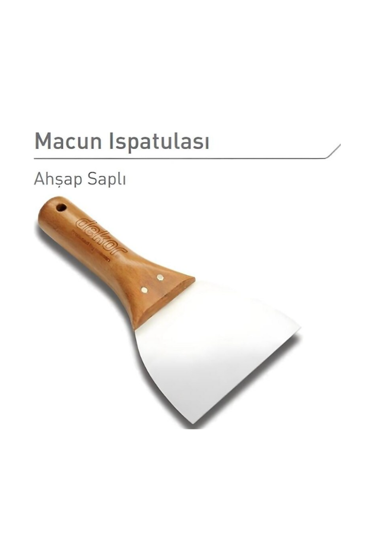 DEKOR AHŞAP SAPLI MACUN ISPATULASI (6 CM & YAY ÇELİĞİ)
