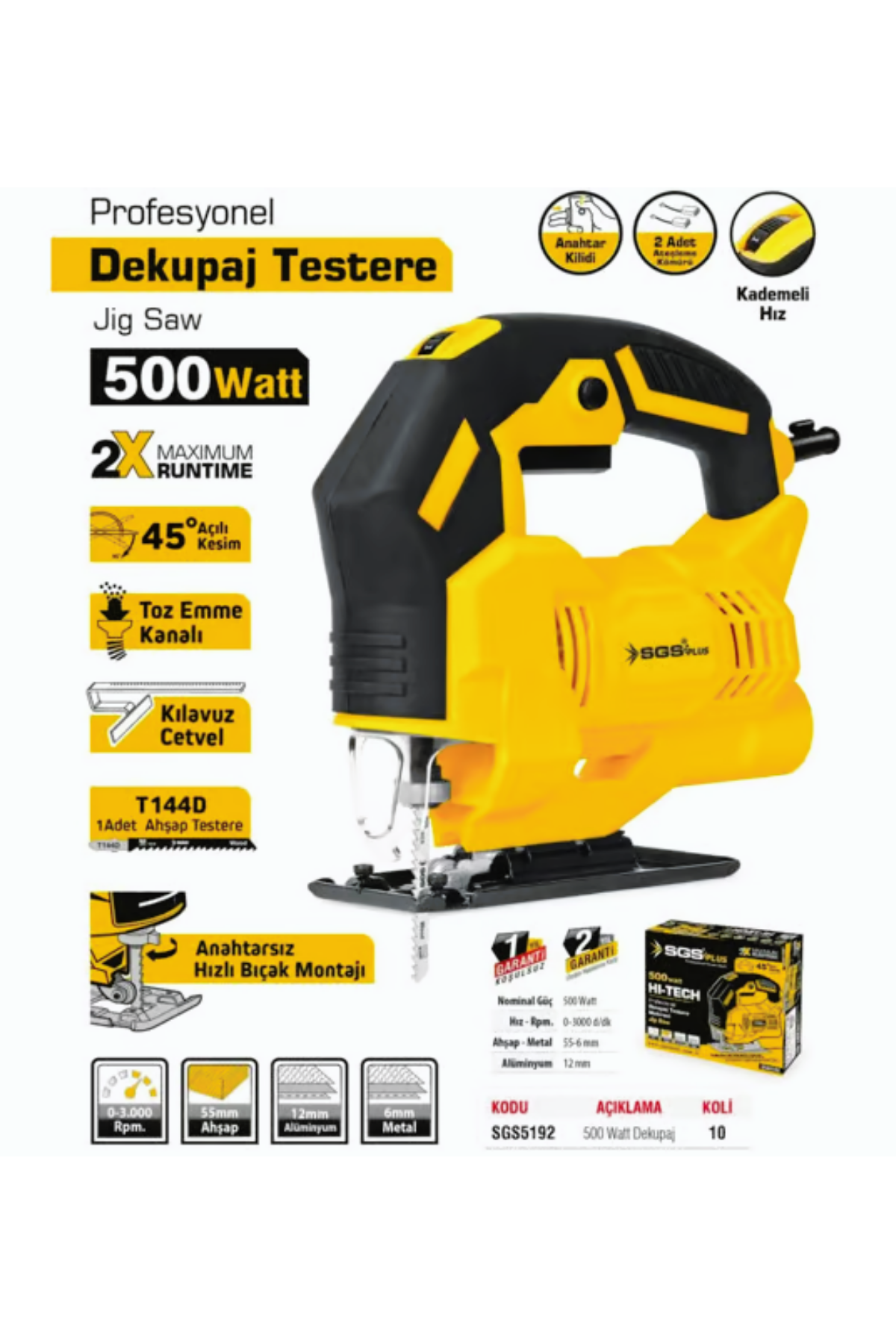 DEKUPAJ TESTERE 500 WAATT