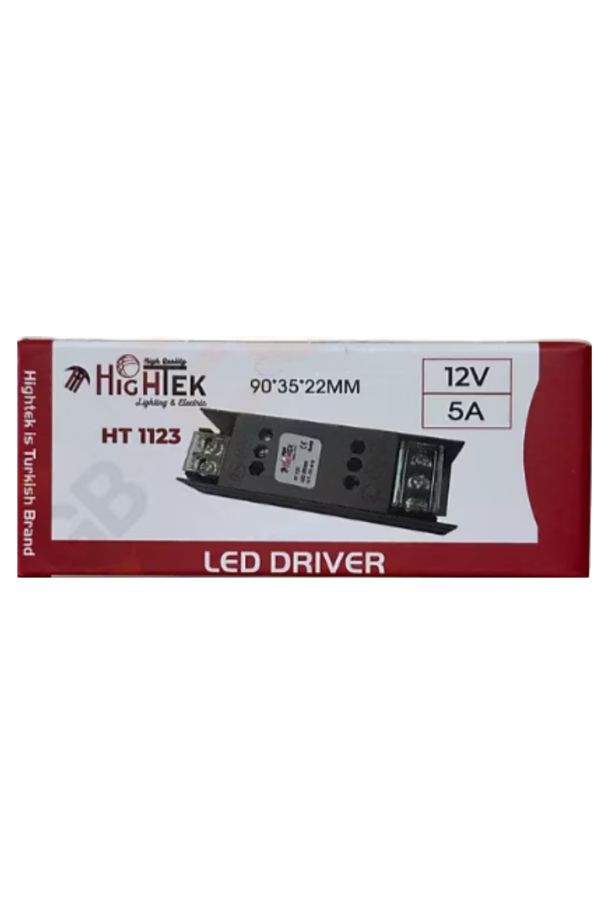 HIGHTEK 60 W İÇ MEKAN ŞERİT LED TRAFOSU (12 V & 5 A & 60 W)