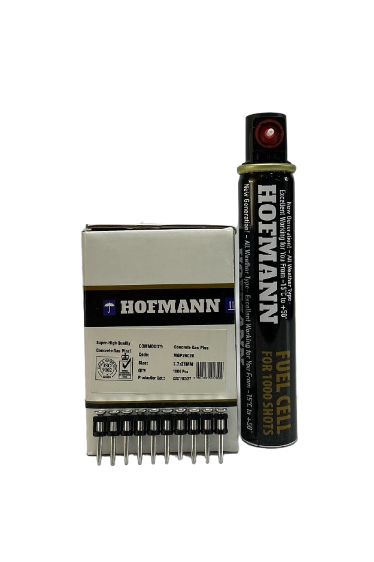 HOFMANN ÇİVİ HGN-C ( 26 MM ÇİVİ+GAZ TANKI 165 MM)(1 KUTU=1000 ADET)