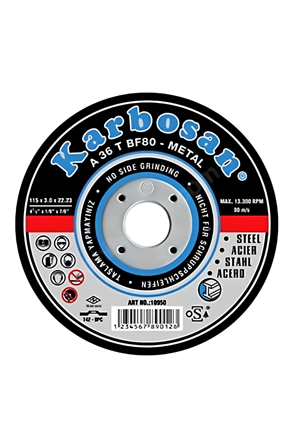 İSPİRAL TAŞI KARBOSAN 115 mm*3*22 NK METAL KESİCİ (91