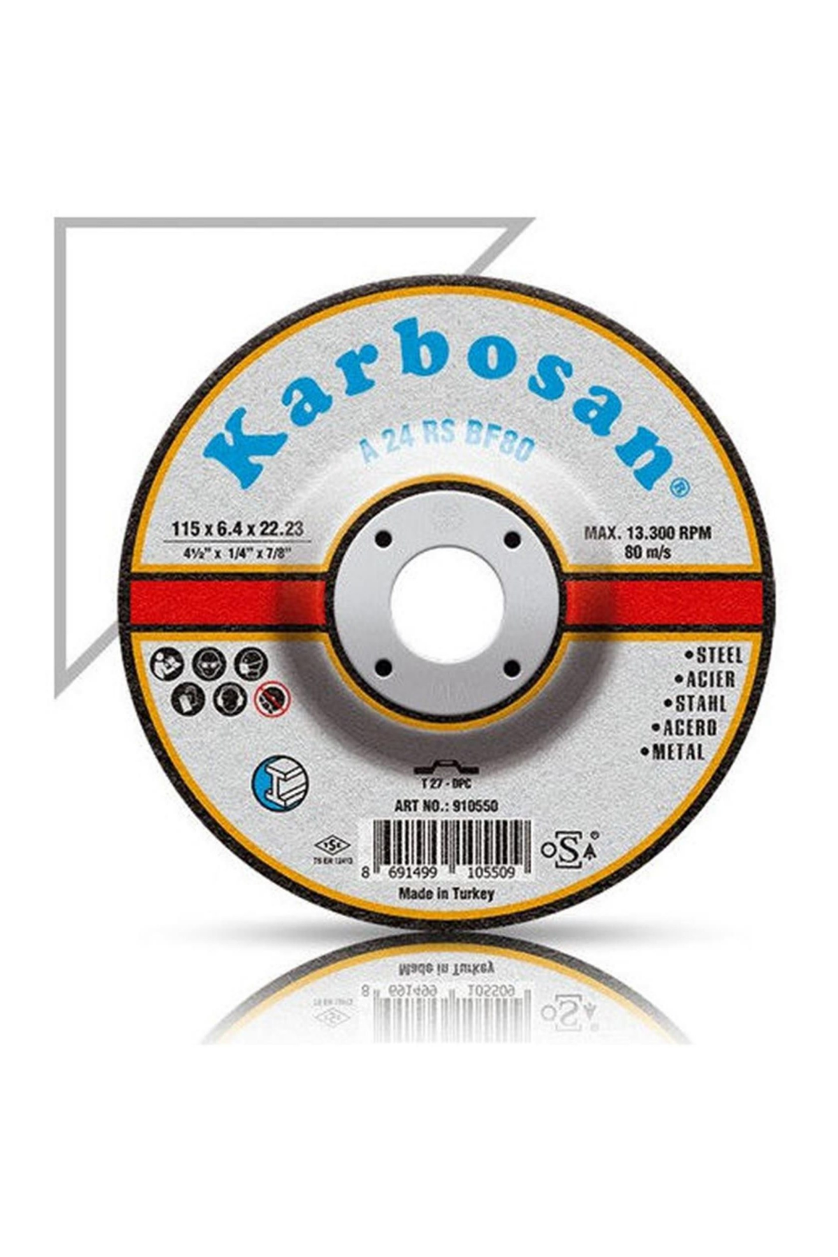 İSPİRAL TAŞI KARBOSAN 115X6X22 FLEX TAŞLAMA 910550 K