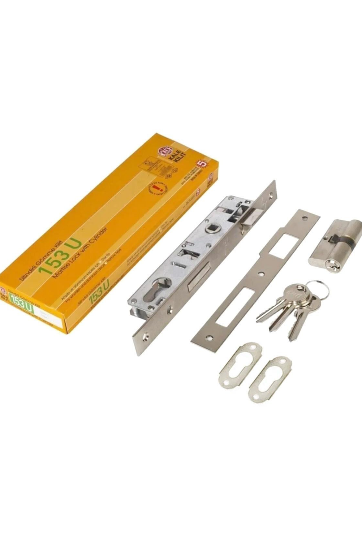 KALE SİLİNDİRLİ NİKEL GÖVDE GÖMME KİLİT (20 MM)