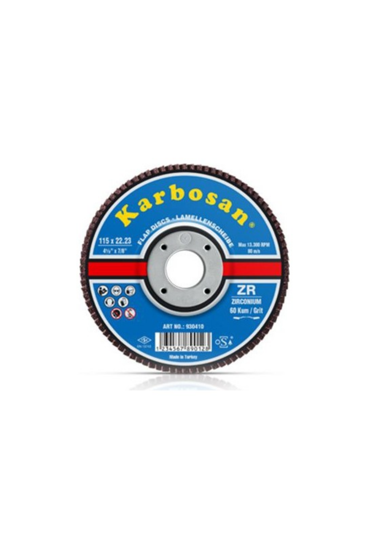 KARBOSAN FLAP DİSK 40 KUM 115X22 MM KONİK