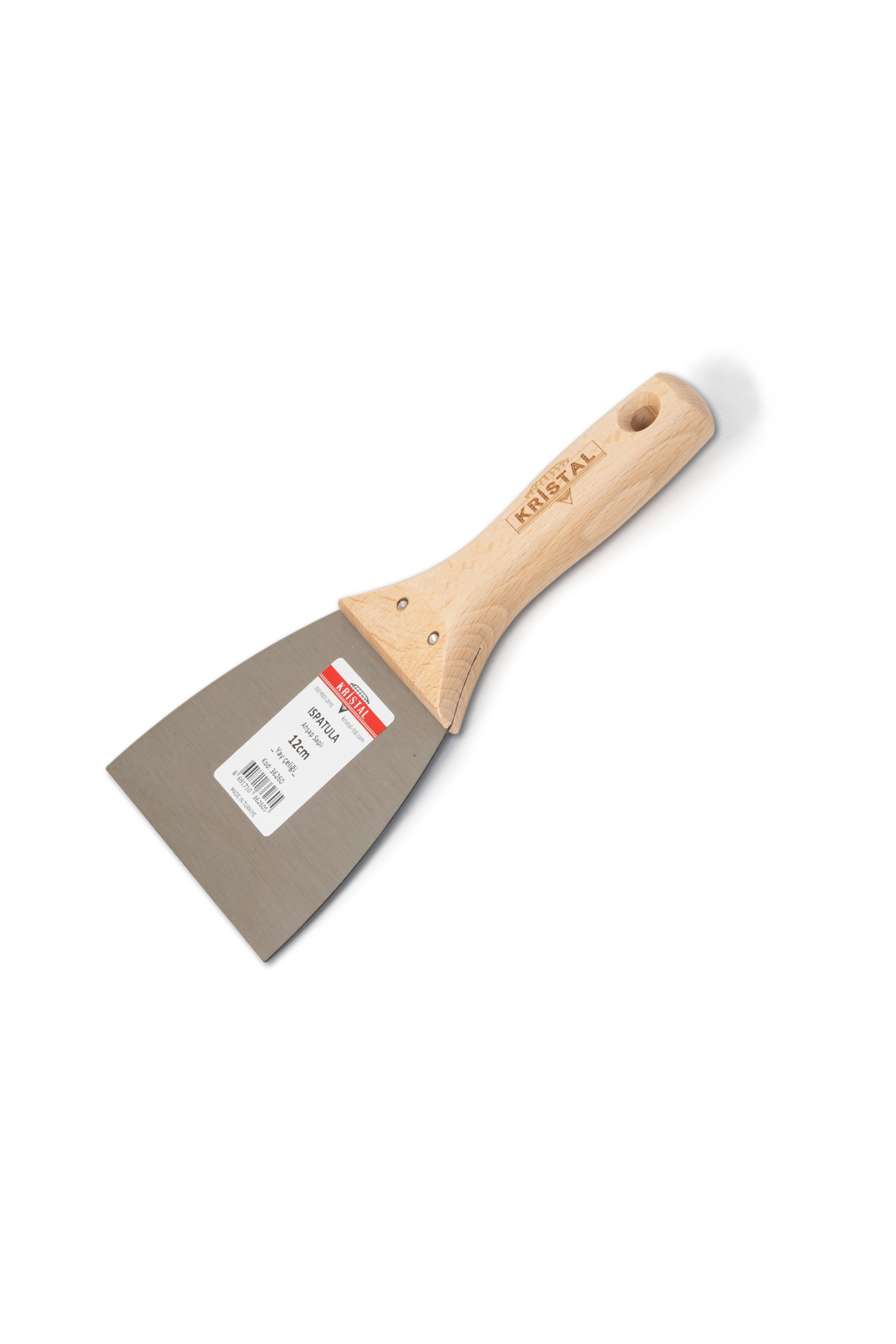 KRİSTAL AHŞAP SAPLI YAY ÇELİĞİ ISPATULA (12 CM)