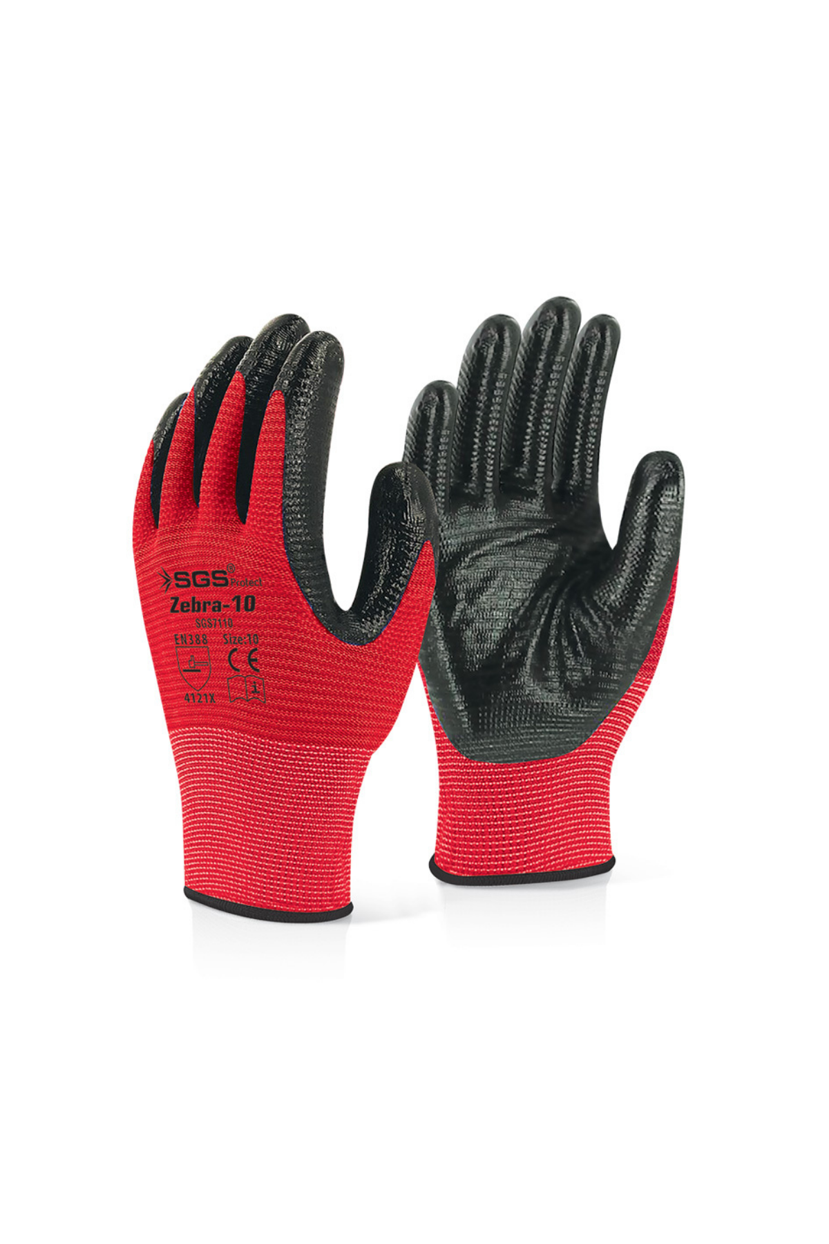 NİTRİL KAPLI ÖRME ELDİVEN KIRMIZI ZEBRA-10