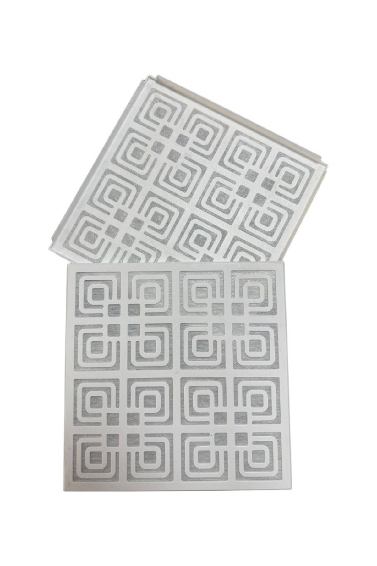 PVC IŞIKLI 60X60 (0.36 M2) DEKORATİF YONCA DESEN BEYAZ PANEL