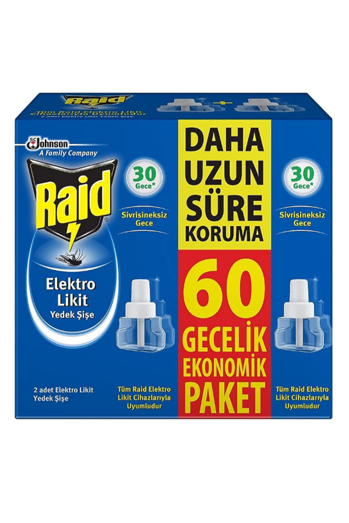 RAİD ELEKTRO LİKİT SİNEK İLAÇI (2 Lİ EKONEMİK SET 60 GECE))