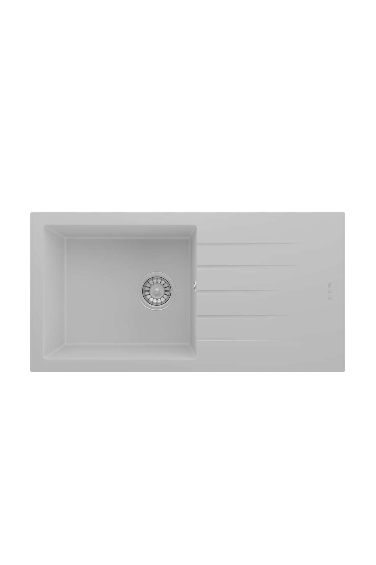 REALSTONE BEYAZ P11 ASSOS 86 XL 860X435  DAMLALIKLI GRANİT EVİYE