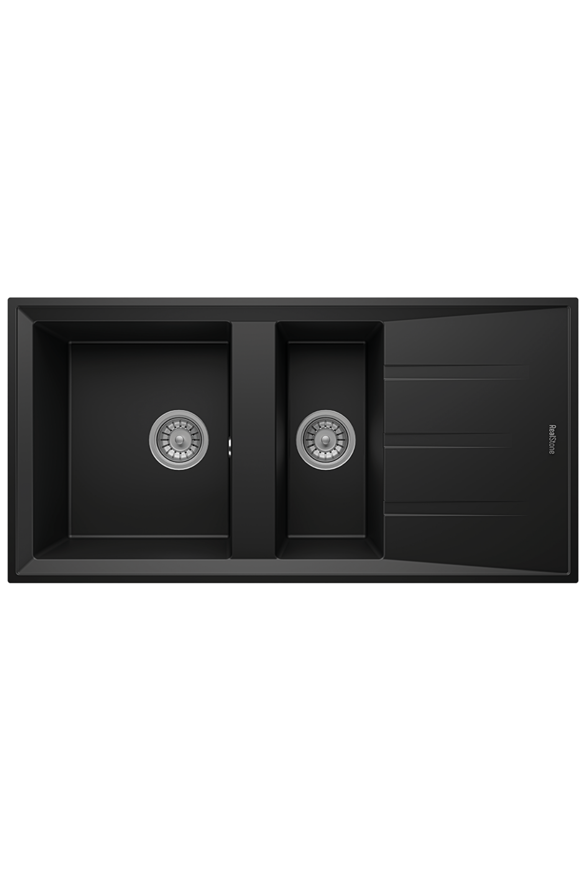 REALSTONE SİYAH P13 SALDA 100 1000X500 1.5 GÖZ DAMLALIKLI GRANİT EVİYE