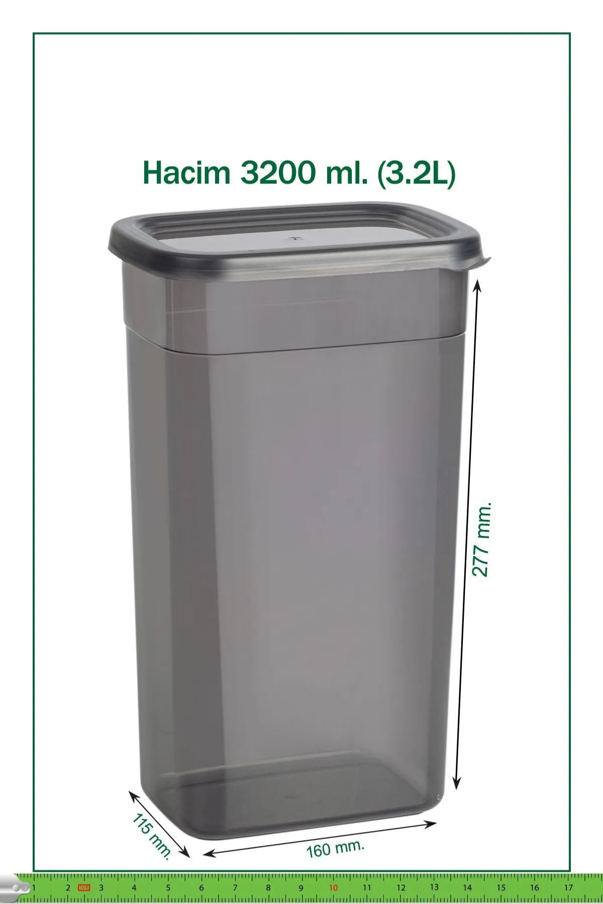 SAKLAMA KABI DİKDÖRTGEN 3200 ML