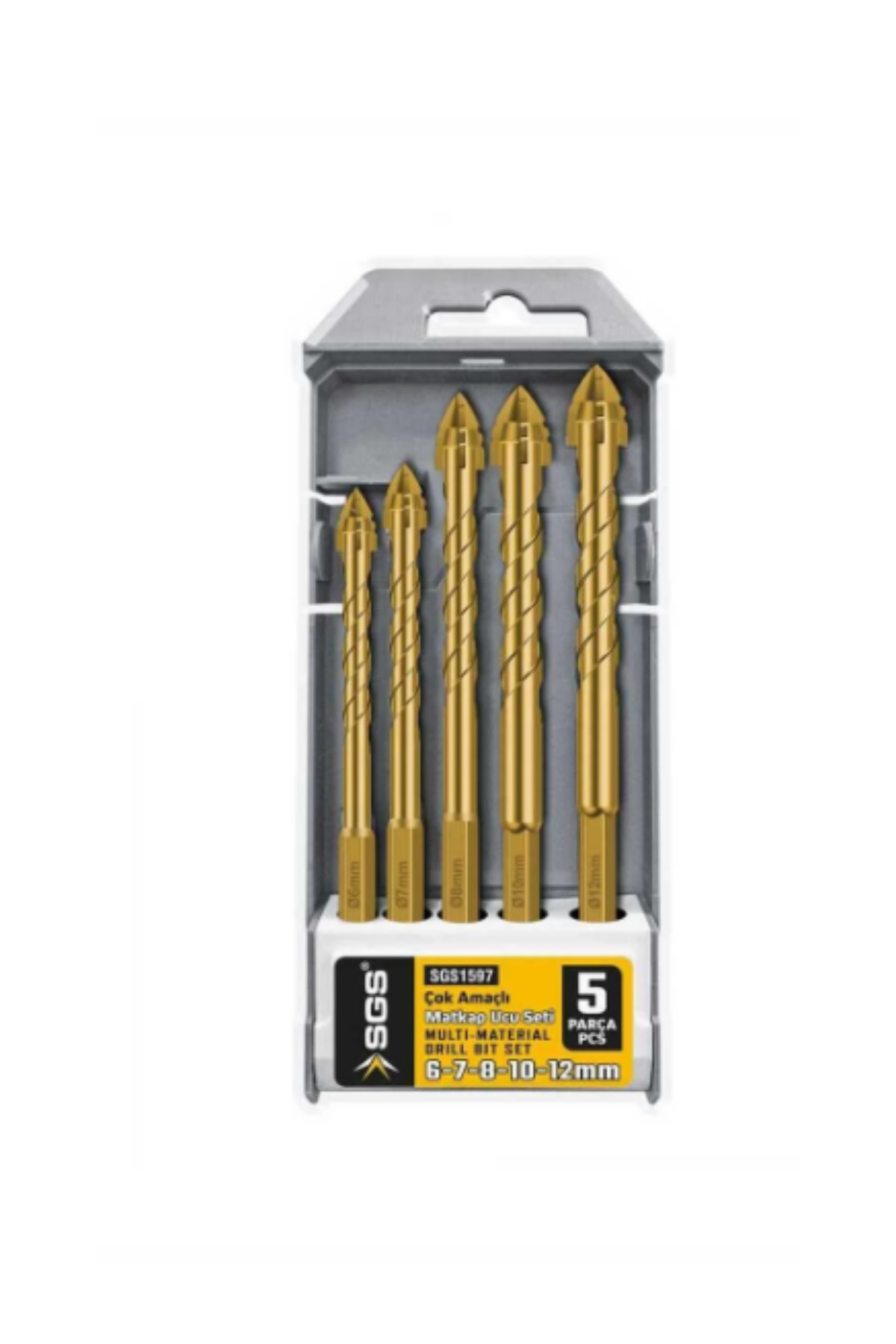 SGS 5 PARÇA ÇOK AMAÇLI MATKAP UCU SETİ (6-7-8-10-12 MM)