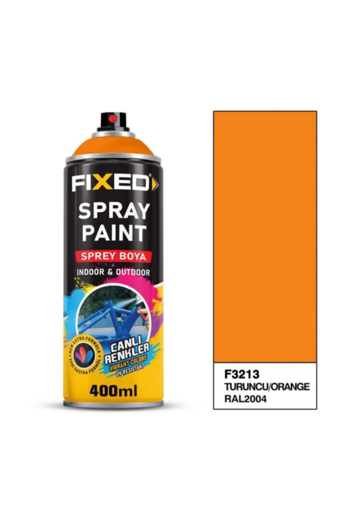 SGS FİXED SPREY BOYA AKRİLİK - TURUNCU (RAL2004) 320 GR 400 ML