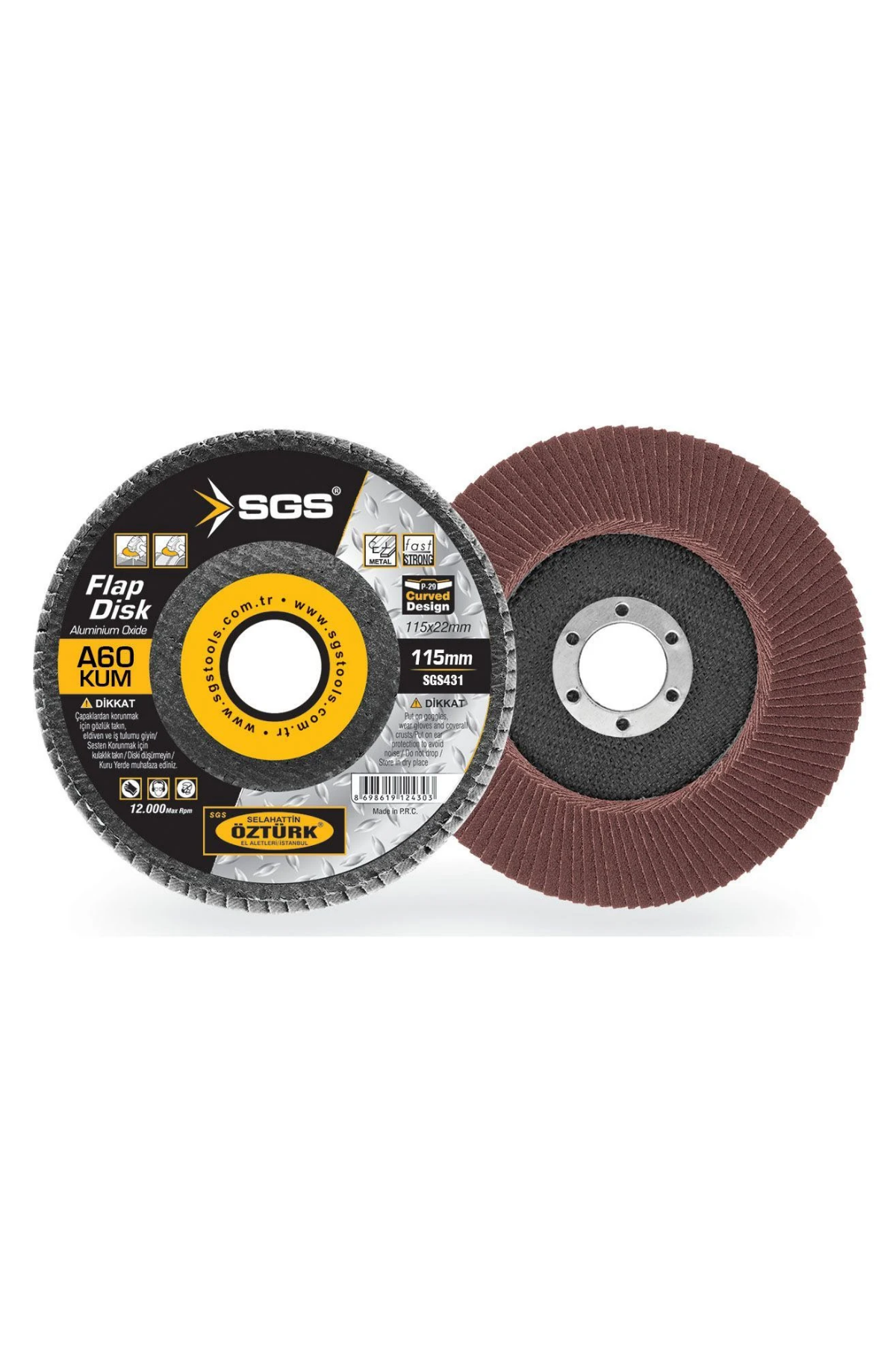 SGS FLAP DİSK 115MM AO 60 KUM