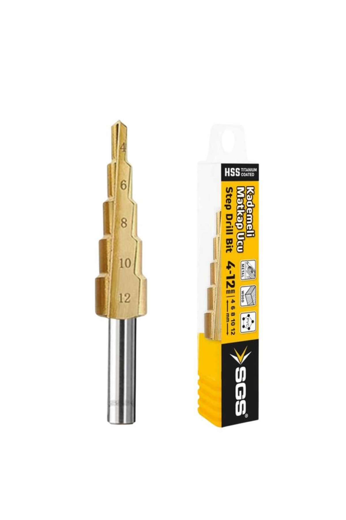 SGS HSS KADEMELİ MATKAP UCU (4-12 MM)