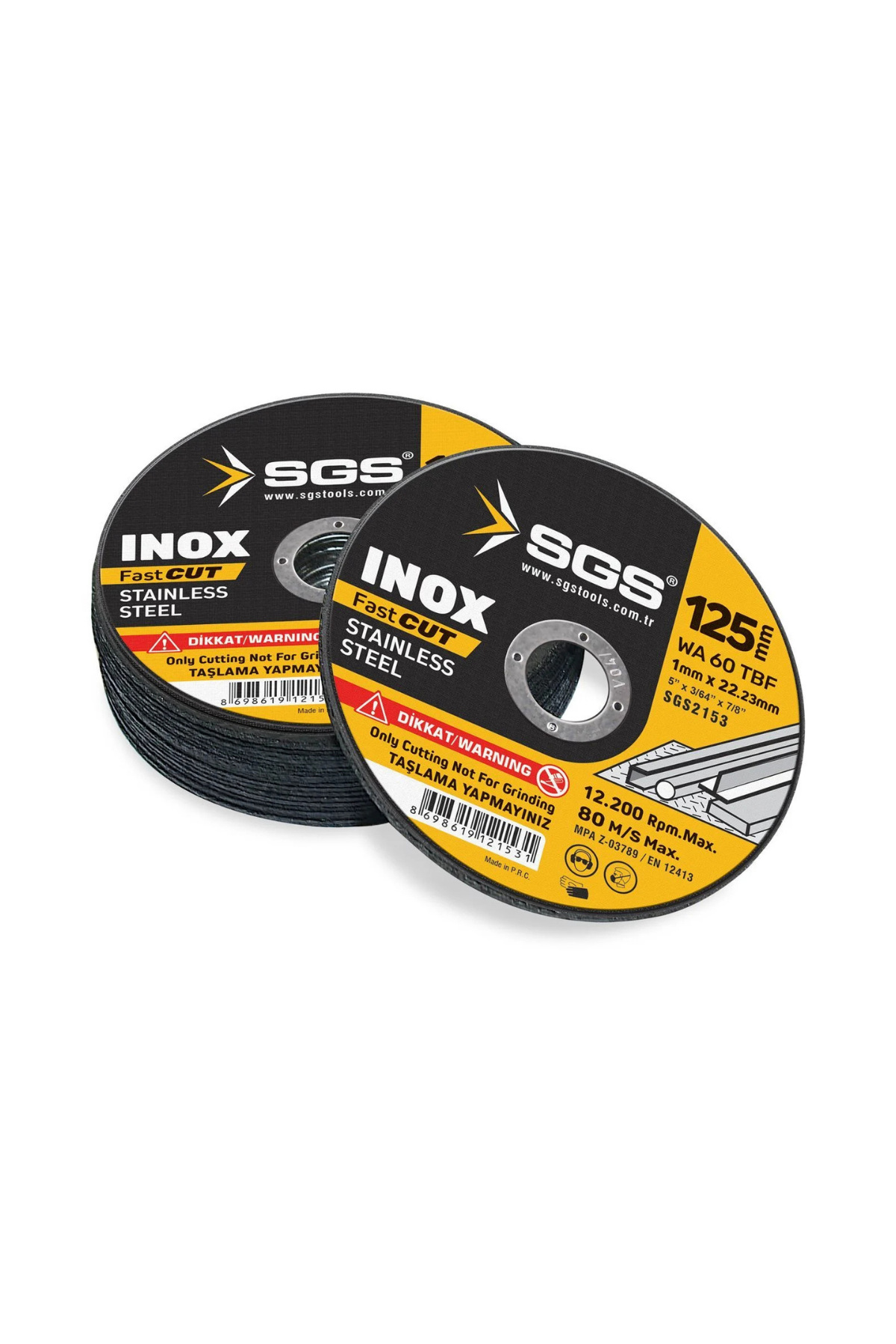 SGS INOX KESİCİ (125X1X22 MM)