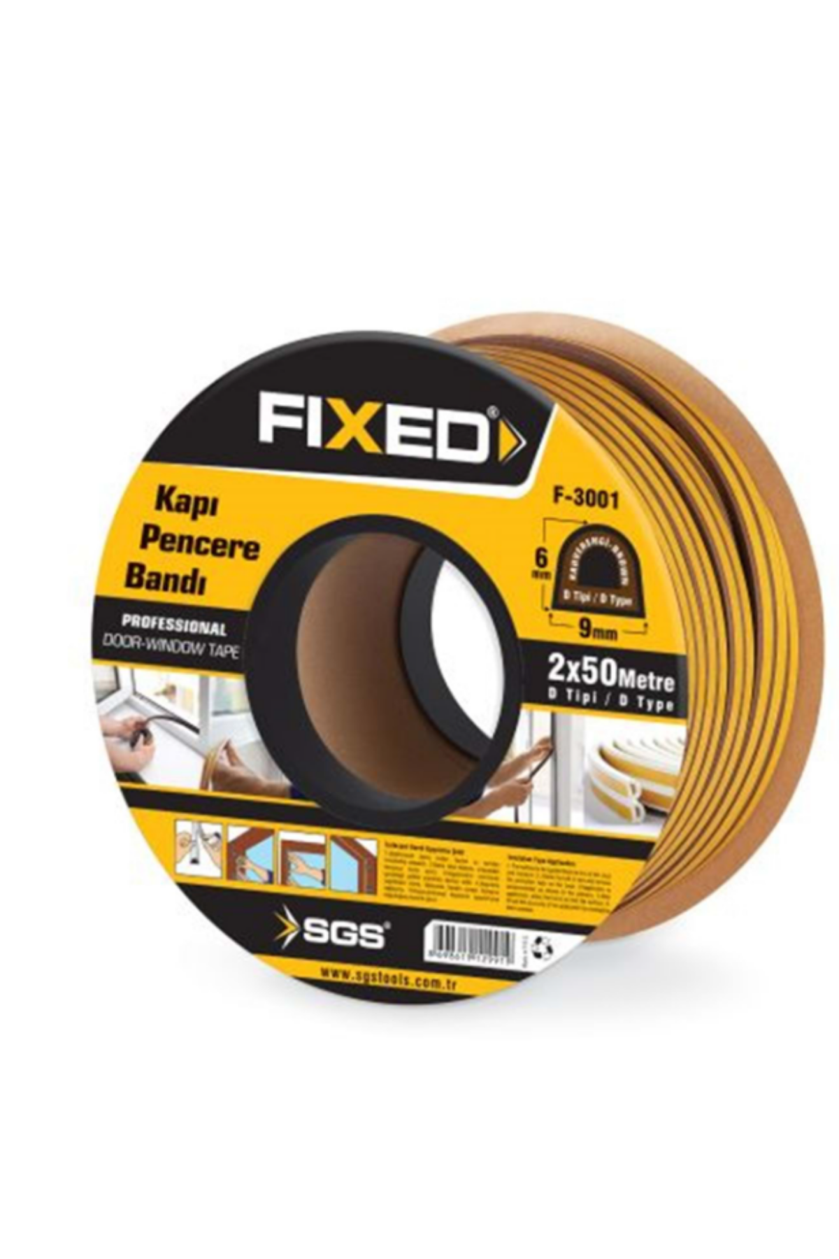 SGS KAHVERENGİ KAPI PENCERE BANDI 2X50 MT)