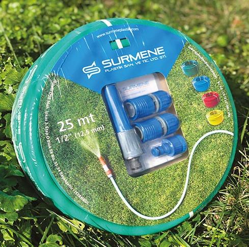 SÜRMENE PLASTİK 1/2P GARDEN MARKET HORTUM SETİ 12,5 MM 20M/TOP