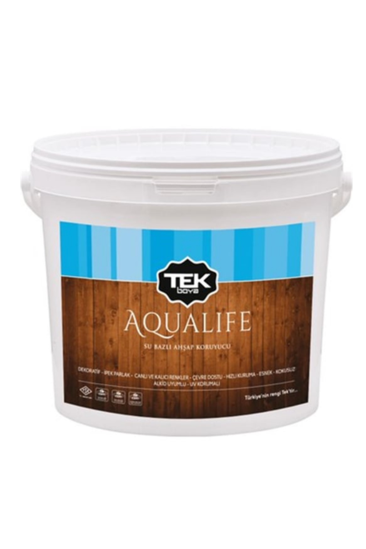 TEK AQUALIFE SU BAZLI AHŞAP KORUYUCU KOYU MEŞE 15Lt