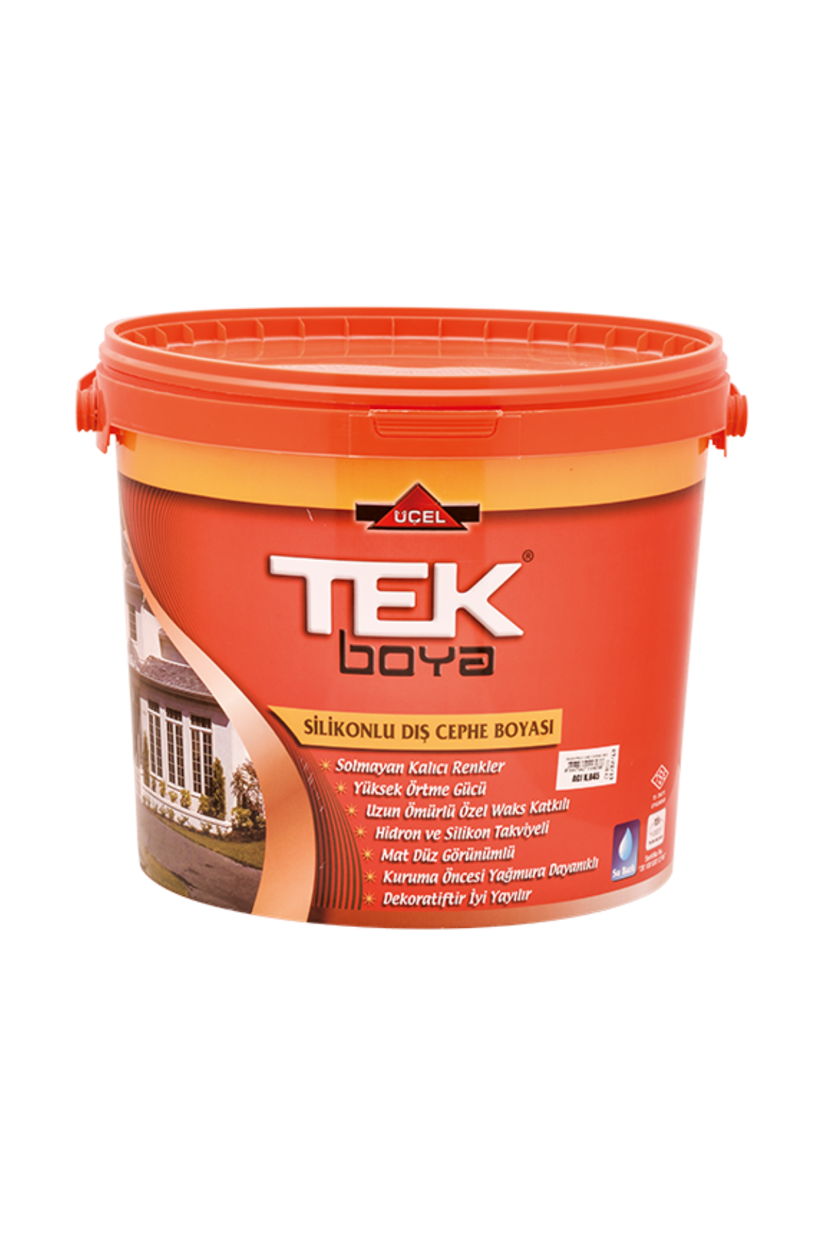 TEK SİLİKONLU DIŞ CEPHE BOYA GÜMÜŞ 15LT