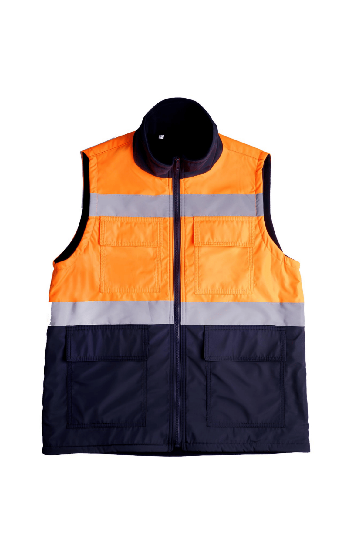 TURUNCU-LACİVERT 2XL  FOSFORLU KIŞLIK YELEK
