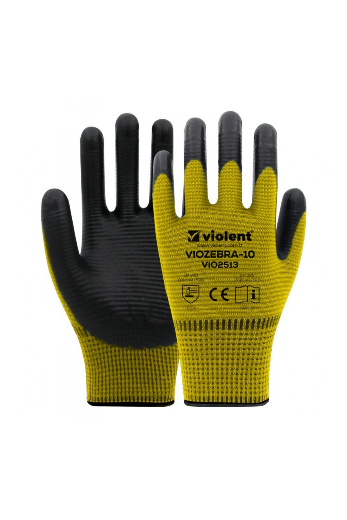 VİOLENT ZEBRA ELDİVEN SARI-SİYAH NO:10