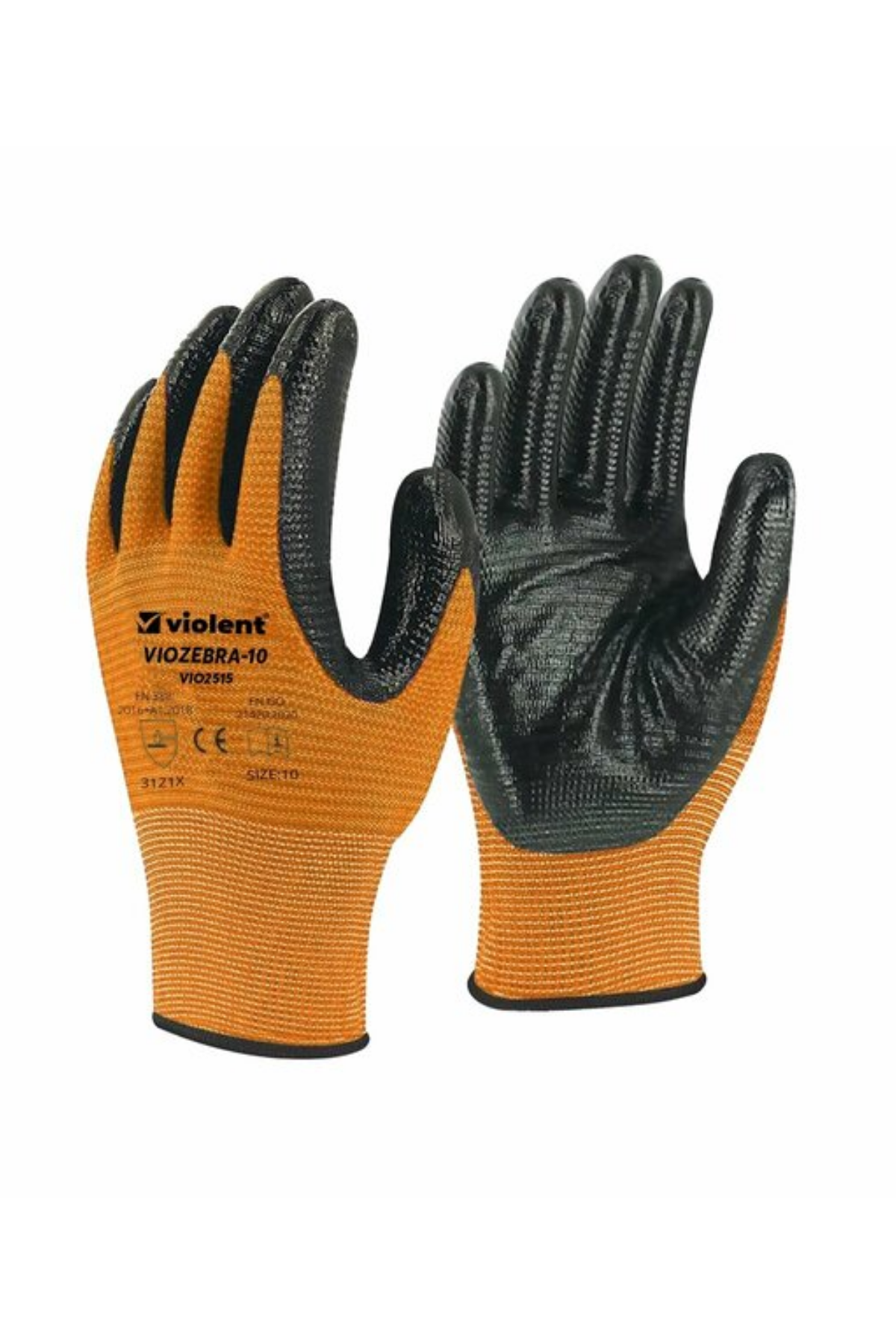 VİOLENT ZEBRA ELDİVEN TURUNCU-SİYAH NO 10