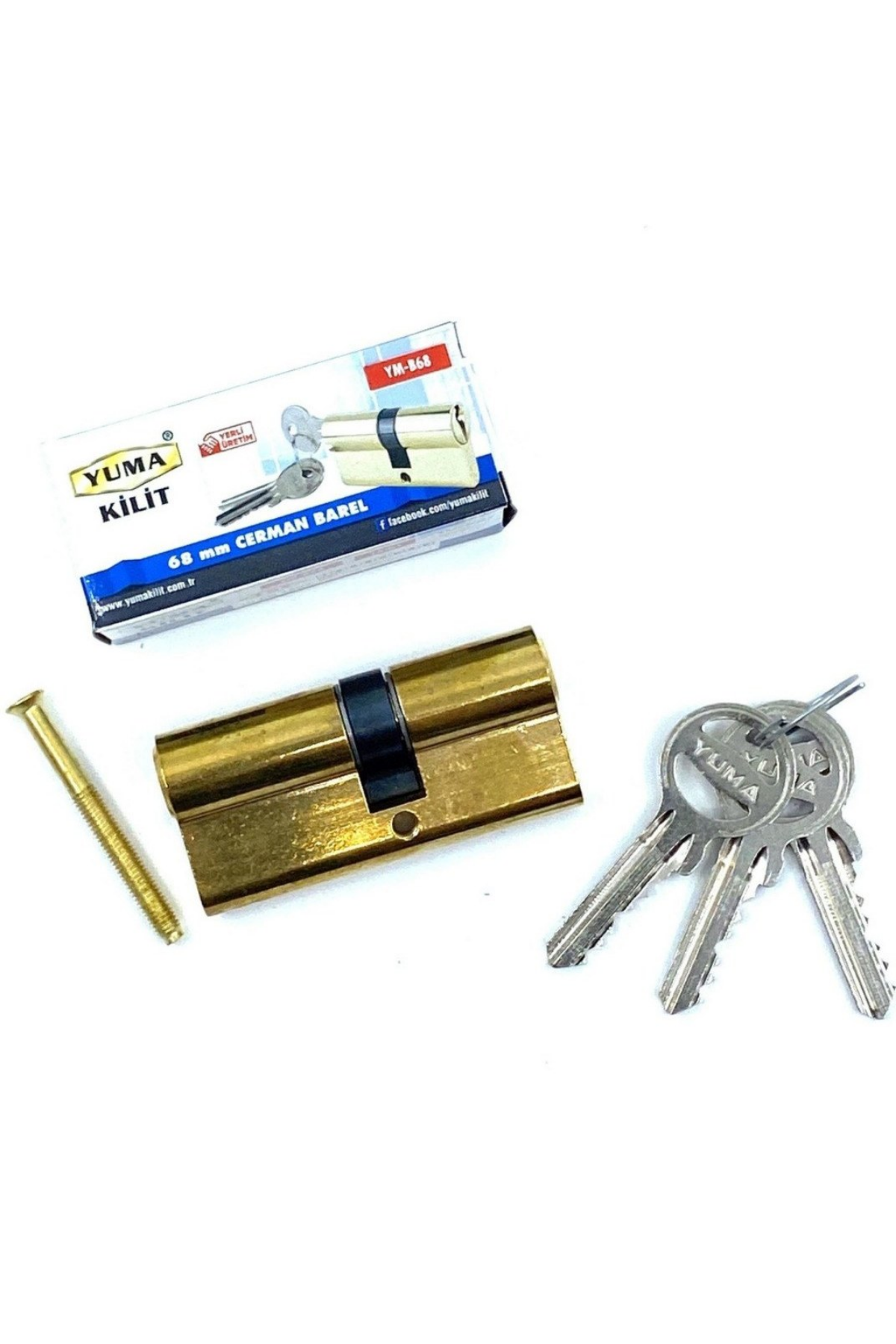 YUMA 68 MM CERMAN BAREL SARI KUTULU KİLİT YM-B68 KL 120