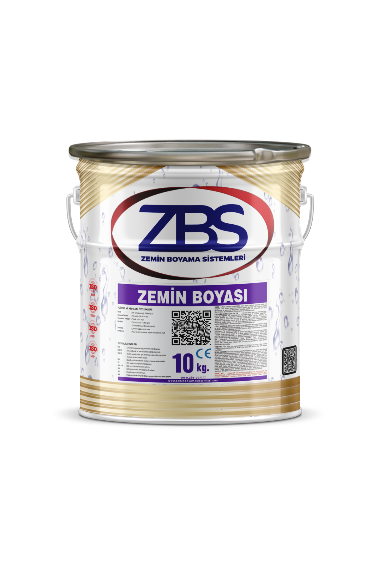 ZBS TEK KOMPENANTLI EXTRA ZEMİN BOYASI RAL 1023 10 KG