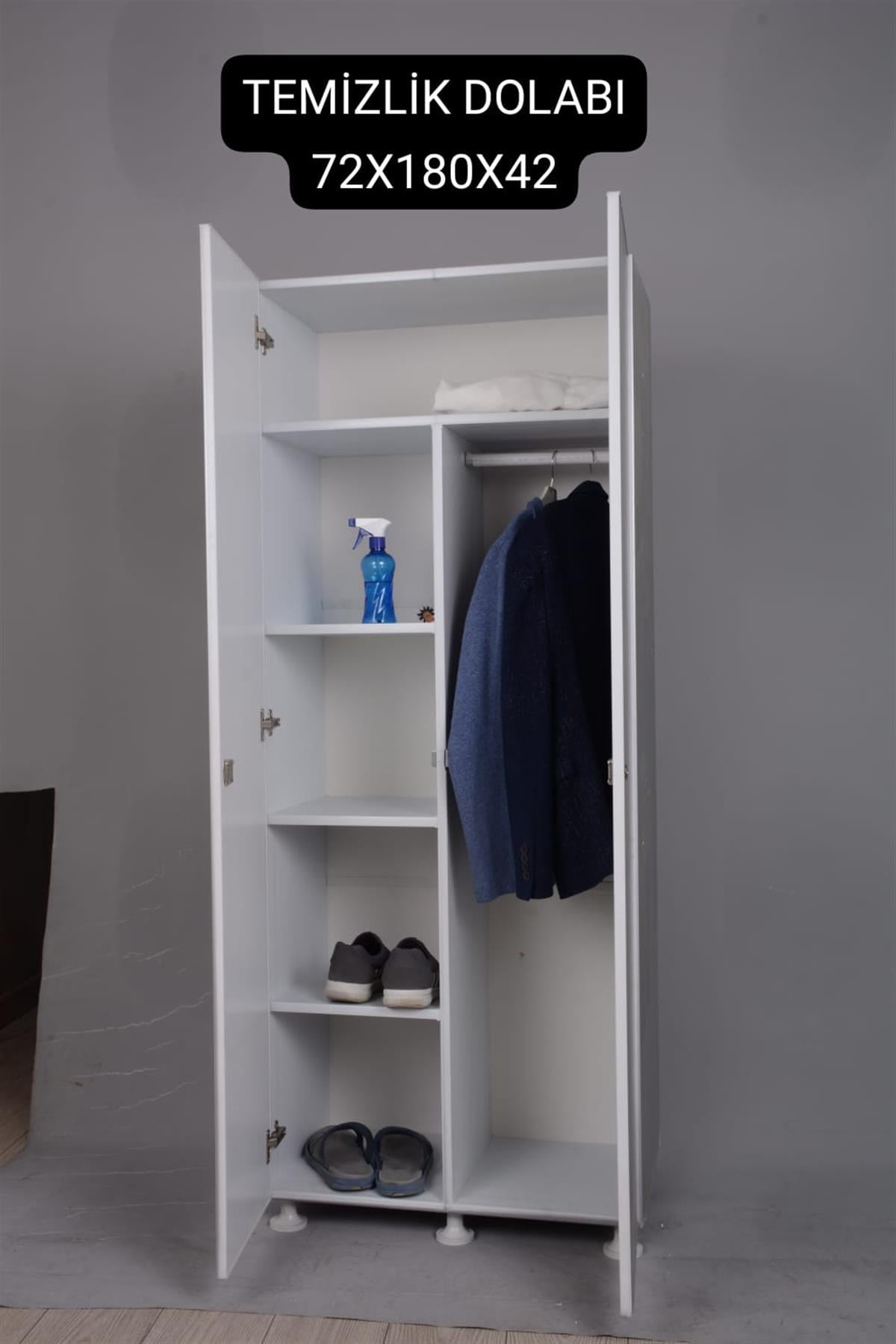 PVC Plastik - Çok amaçlı banyo ve balkon dolabı - Temizlik dolabı