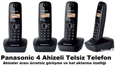 Panasonic KX-TG1614 Quad 4 Ahizeli Kablosuz Telsiz Telefon