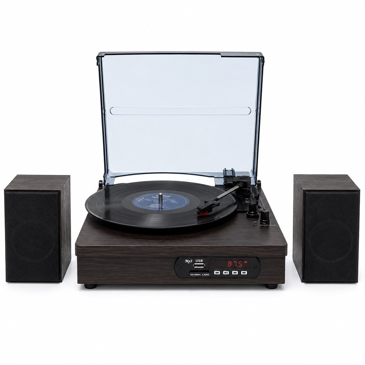 Dosound DS-022 Nostaljik Bluetooth Pikap Çalar USB SD Kart FM Radyo