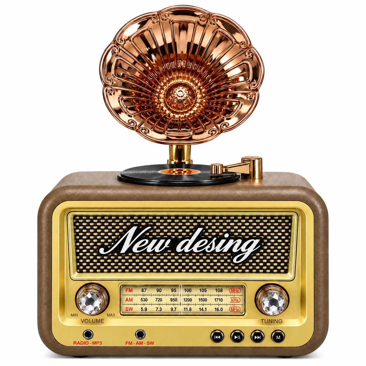 Dosound DS-2527B Retro Radyo Bluetooth USB SD Kart AUX FM AM SW Taşınabilir Müzik Çalar