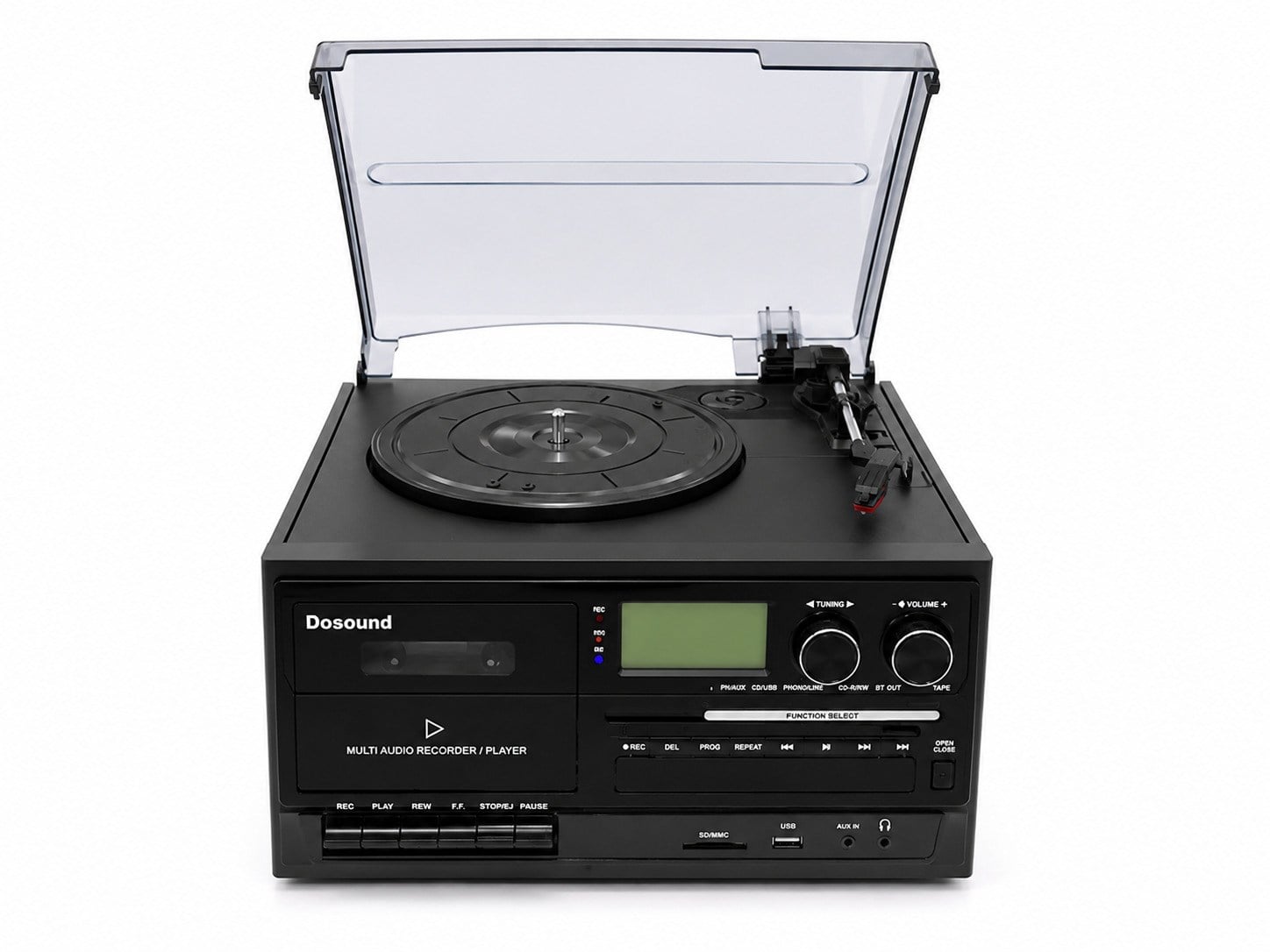 Dosound TR-17 Ahşap Çok Fonksiyonlu Pikap Kaset CD USB Bluetooth Müzik Sistemi