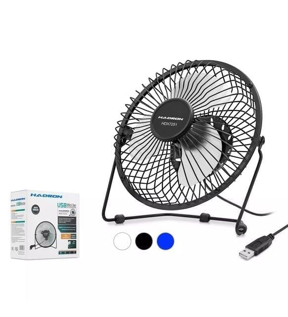 Hadron HDX7252 18 CM Metal Masaüstü USB Vantilatör Beyaz