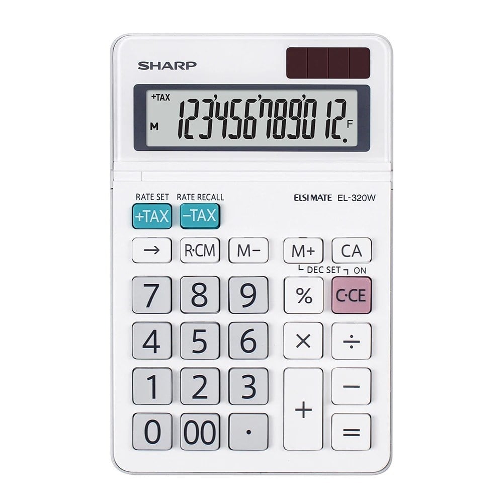 Sharp EL-320W 12 Hane Masa Üstü Hesap Makinesi