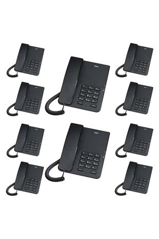 Karel Tm140 Masaüstü Ofis Telefon Seti 10 Adet Siyah