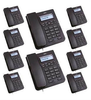 Karel TM145 Siyah Ekranlı Masaüstü Kablolu Telefon 10'lu Fırsat Paketi