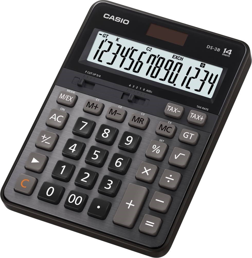 Casio DS-3B 14 Haneli Masaüstü Hesap Makinesi – Metal Panel Profesyonel Ofis Hesap Makinesi