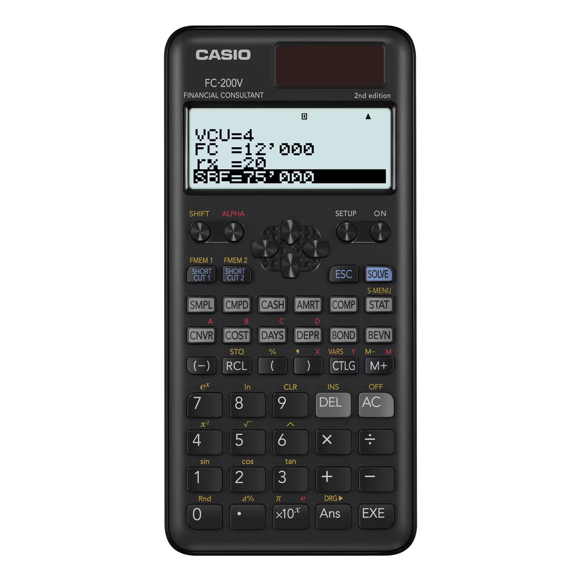 Casio FC-200V 2nd Edition Finansal Hesap Makinesi 4 Satır LCD Ekranlı Profesyonel Finans ve Muhasebe Hesap Makinesi
