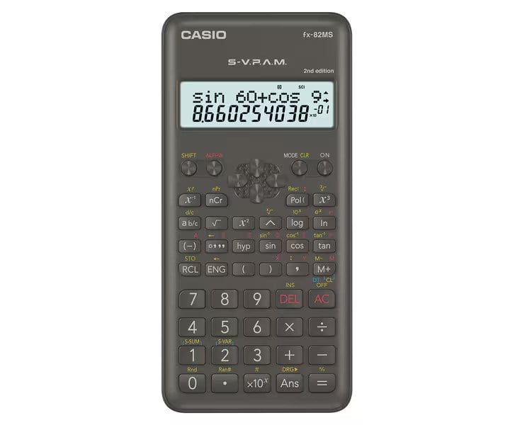 Casio FX-82MS 2. Versiyon 240 Fonksiyonlu Bilimsel Hesap Makinesi