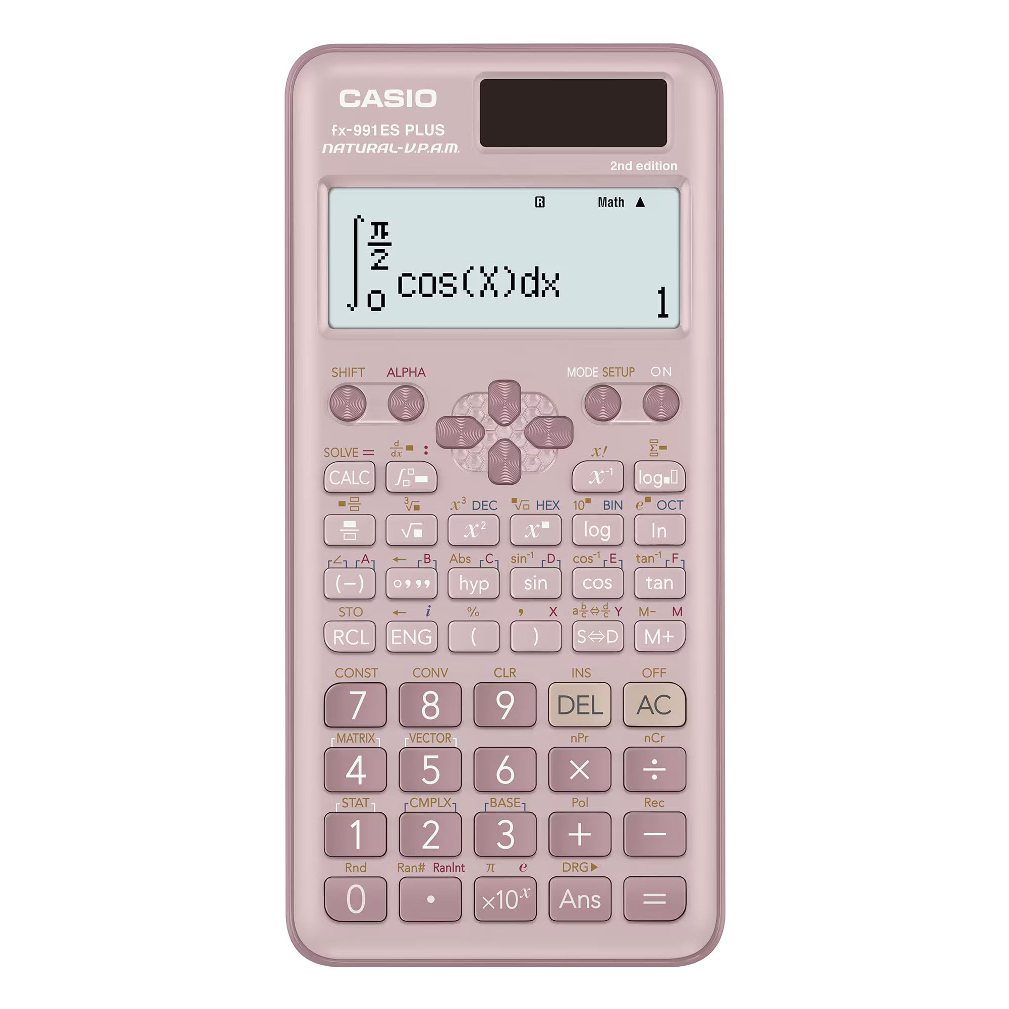 Casio FX-991ES Plus Pembe 2. Versiyon 417 Fonksiyon Bilimsel Hesap Makinesi – Doğal Ekranlı Solar + Pilli
