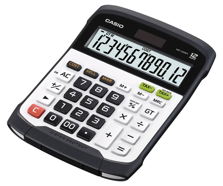 Casio WD-320MT Suya ve Toza Korumalı Hesap Makinesi – 12 Haneli Masaüstü Ofis Hesap Makinesi