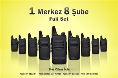 Çaycı Telsizi 1 Merkez 8 Şube Full Set