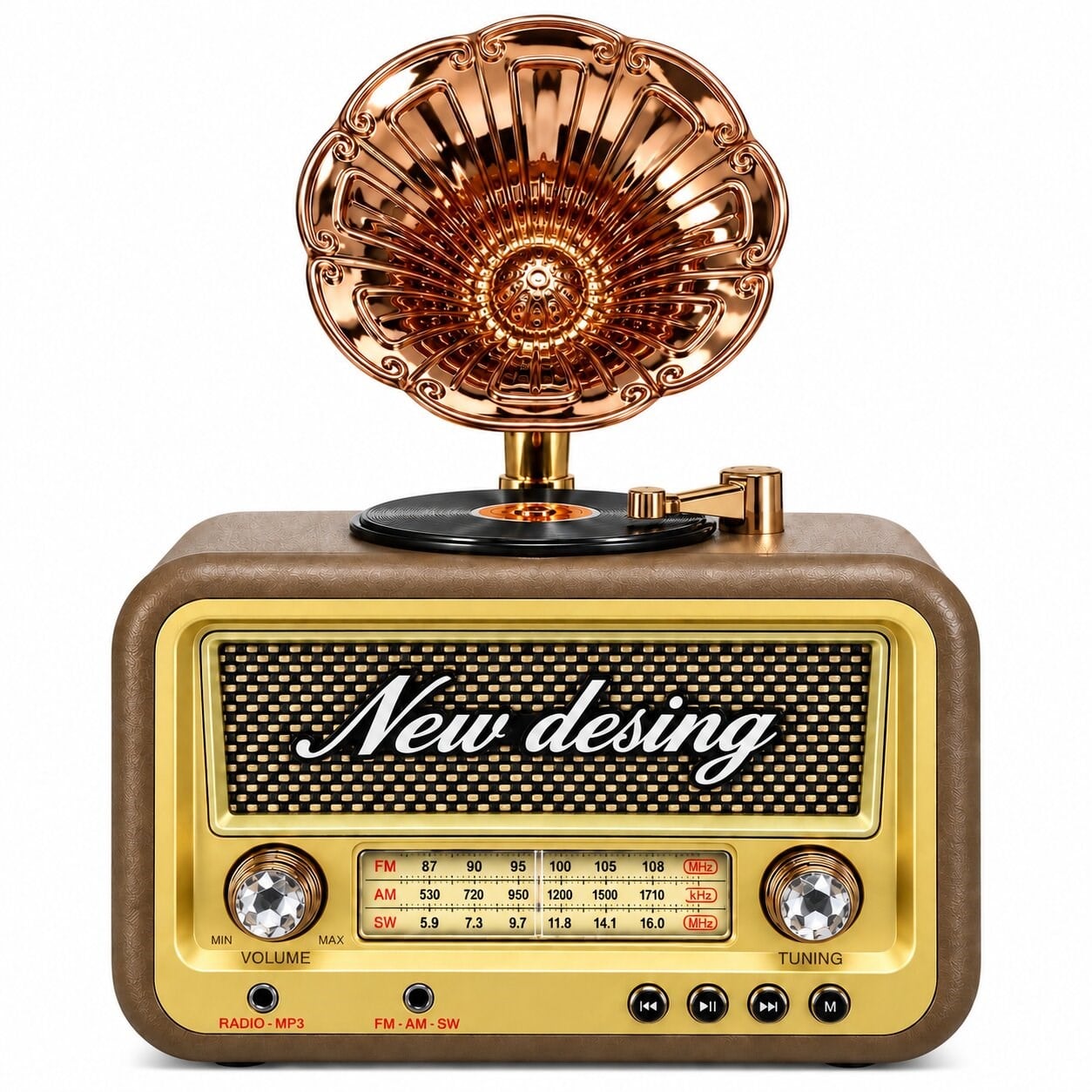 Dosound DS-2527B Retro Radyo Bluetooth USB SD Kart AUX FM AM SW Taşınabilir Müzik Çalar