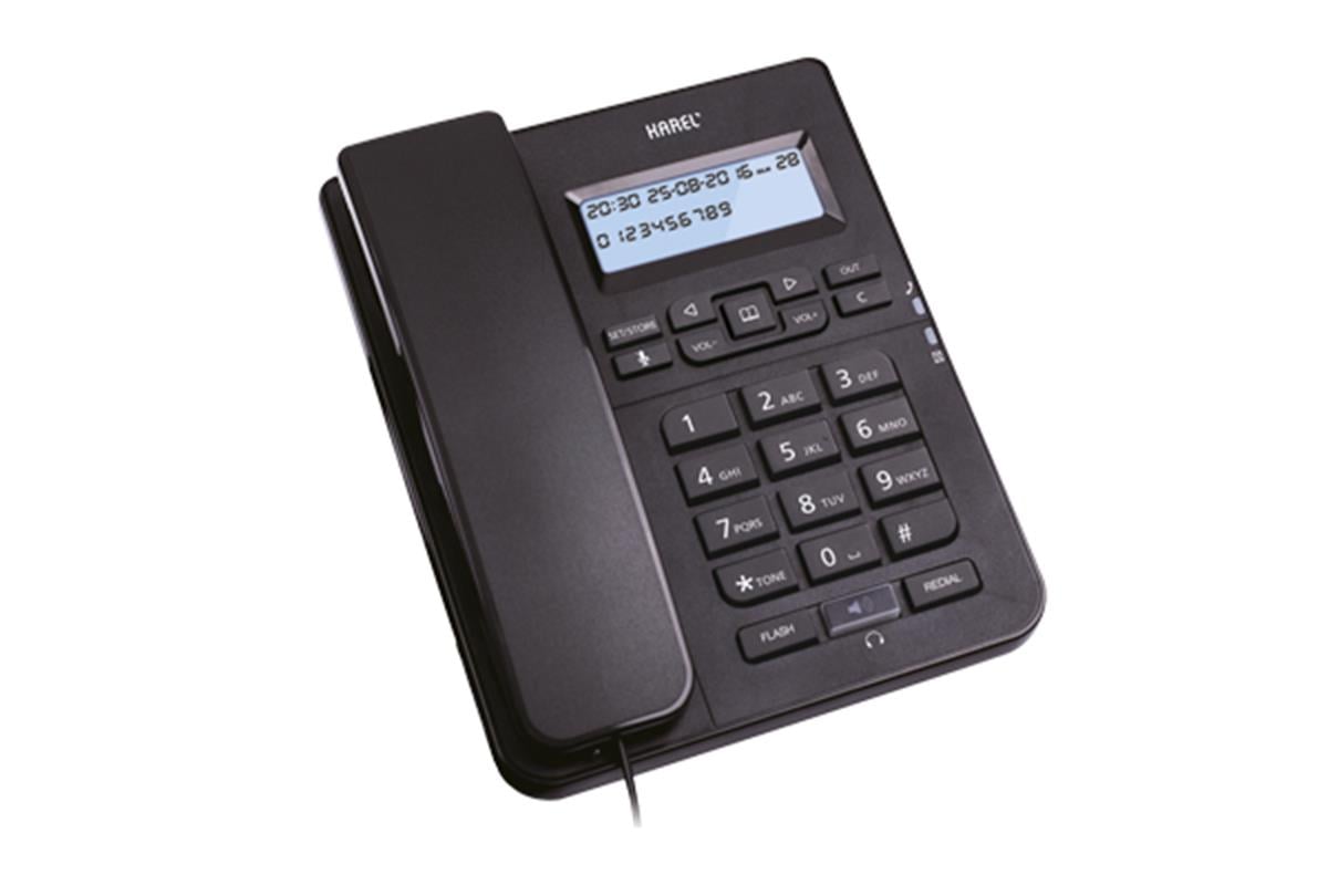 Karel TM145 Ekranlı Masaüstü Kablolu Telefon Siyah