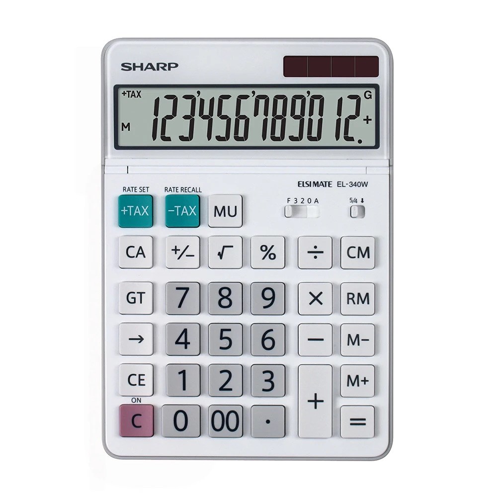 Sharp EL-340W 12 Hane Masa Üstü Hesap Makinesi