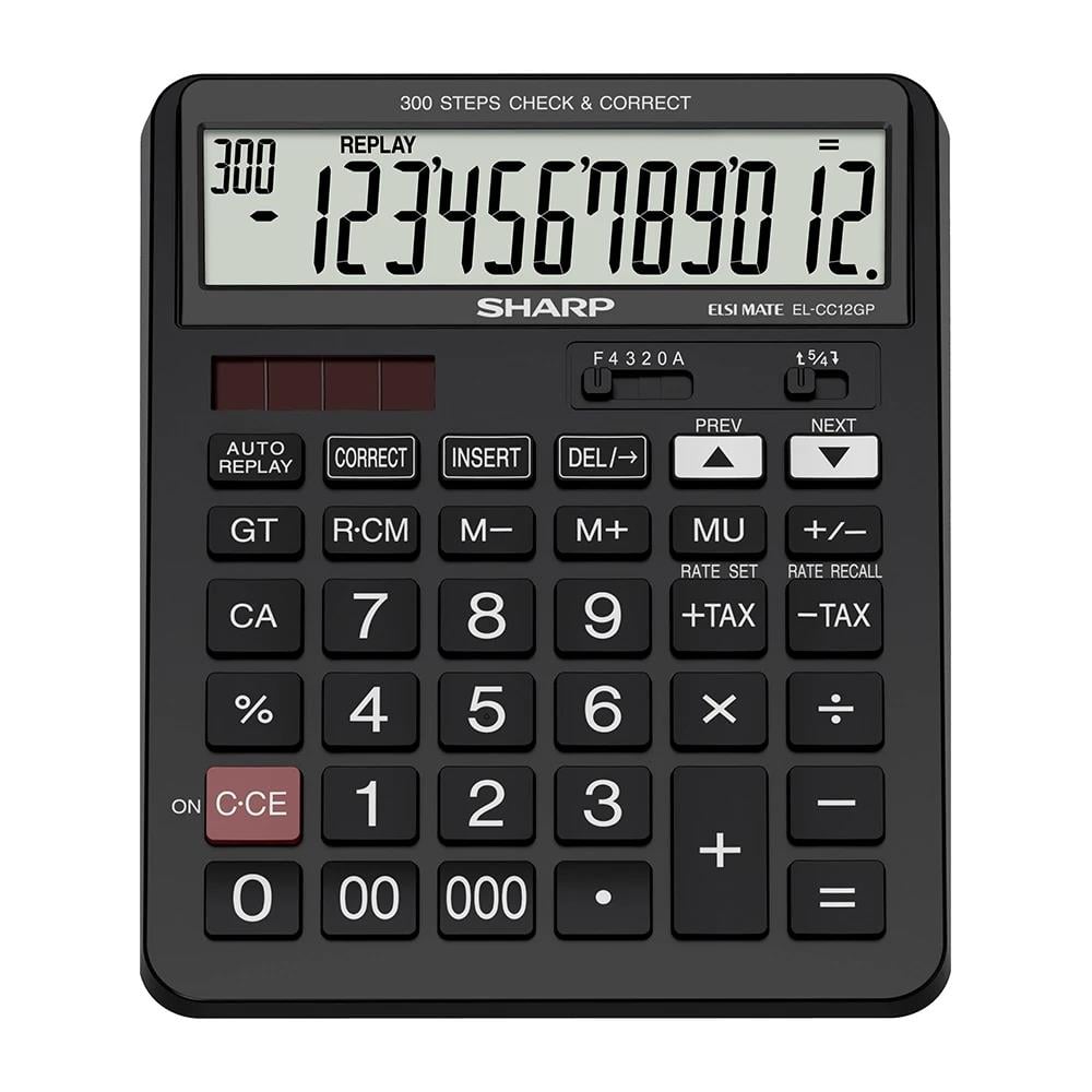 Sharp EL-CC12GP 12 Hane İşlem Kontrollü Masaüstü Hesap Makinesi