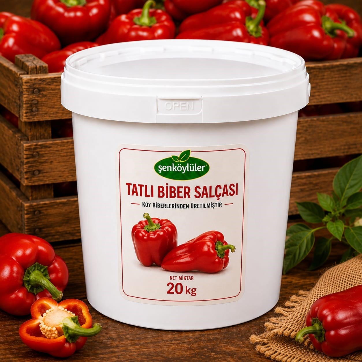 TATLI BİBER SALÇASI 20 KG KOVA